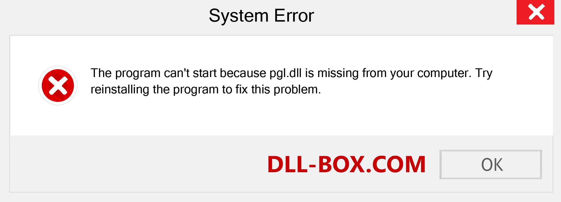  pgl.dll file is missing?. Download for Windows 7, 8, 10 - Fix  pgl dll Missing Error on Windows, photos, images